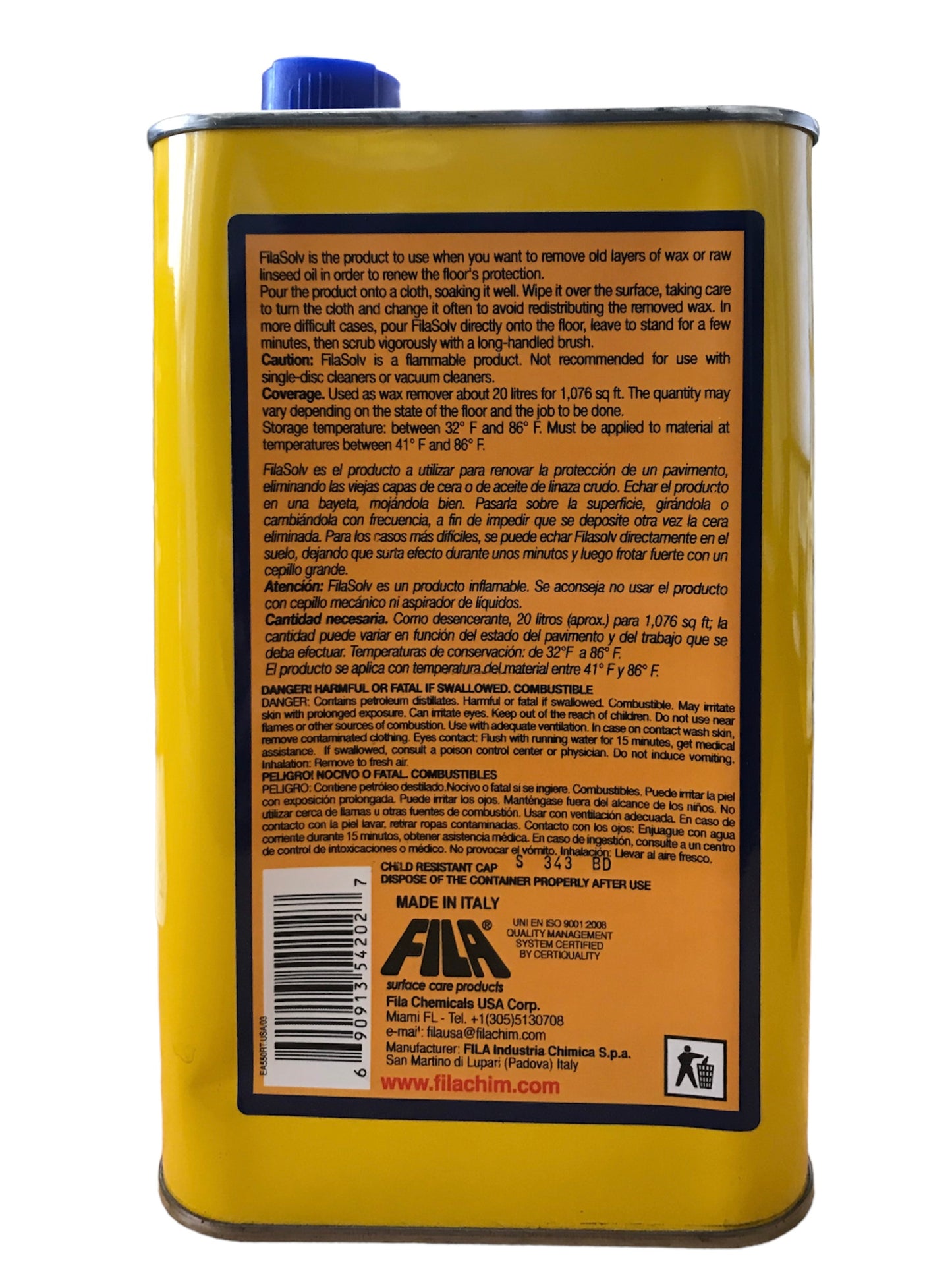 FILA SOLV - Stripper for Solvent-Based Wax - 1L